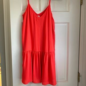 Hot pink chiffon mini dress